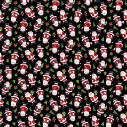 Santa's Tree Farm Tossed Santa 24733-99 by Northcott Fabrics