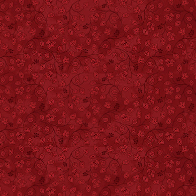 Henry Glass Jacobean Joyeux by Color Principle 2659 88 Red Mini Bud Tonal