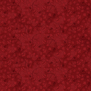 Henry Glass Jacobean Joyeux by Color Principle 2659 88 Red Mini Bud Tonal