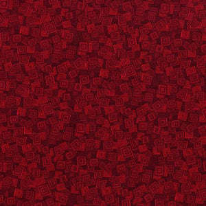 RJR 3215-005 Hopscotch - Overlapping Squares - Scarlet Fabric