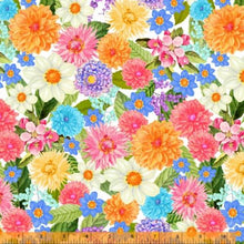 Load image into Gallery viewer, 52473D-X White Multi Flower Bed 108&quot; Wideback Windham Fabrics