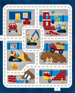 Under Construction - Navy - Playmat Panel by Studio E 6066P-77