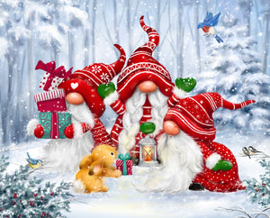 Christmas Gnomes Digitally Printed 36in Panel # AL57152C1