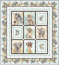 Load image into Gallery viewer, Baby Safari Animals by P&amp;B Panel, 6 Block BSAN-4840-PA, by the Panel