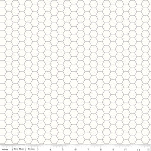 Bee Backgrounds Honeycomb Gray C6387