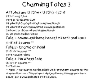 Charming Totes 3 Pattern # WC1145