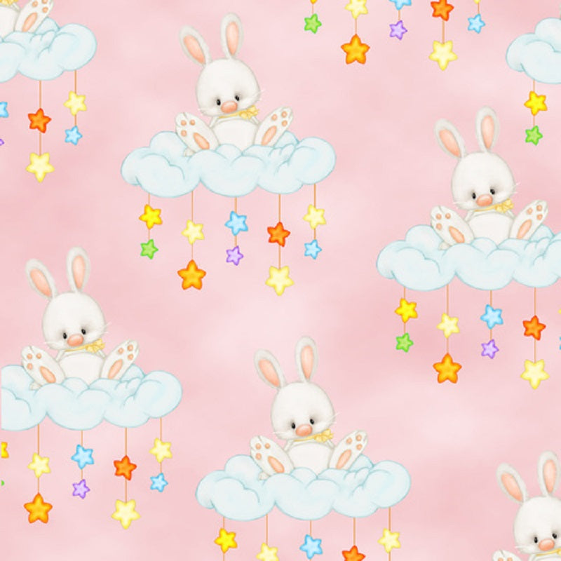 Comfy Flannel Bunny on a Cloud N-0962 – 22 Pink