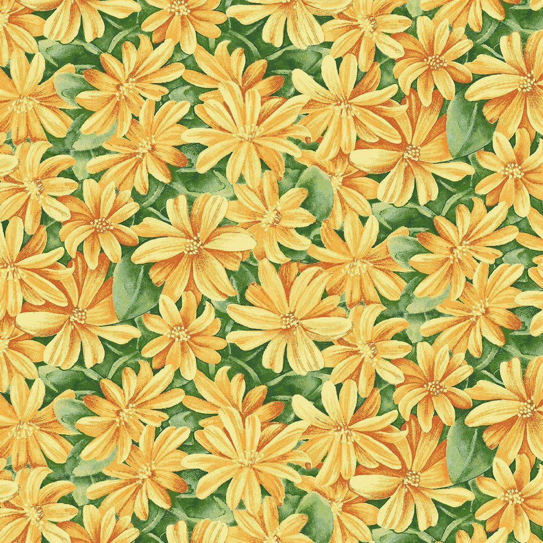 Dream Catcher Yellow Cactus Flowers Fabric  9745-64