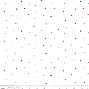 Flannel Hello Winter Dots Multi by Riley Blake F11944-MULTI