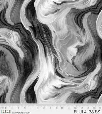 P&B Textiles - Fluidity - Digitally Printed - Marble - Gray