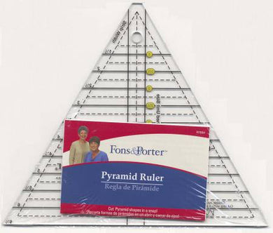 Fons & Porter Pyramid Ruler 60 Degree Sizes 1in to 6in # FPR7894