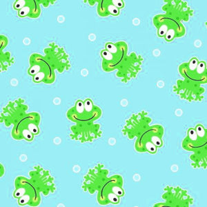 Comfy Flannel - Happy Frogs Aqua Yardage 1020 11