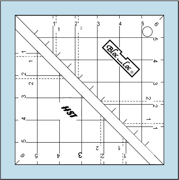 How to Use the Bloc Loc Ruler to Trim Half Square Triangles 