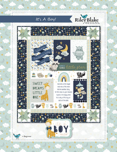 Free Pattern - It's A Boy Navy Panel Quilt