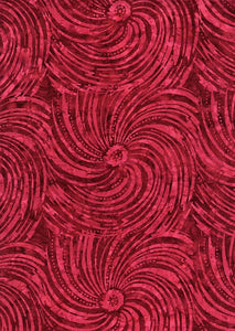 Tonga Batiks - Fireworks - Tonga - B 8668 - Red - Hurricane Swirls