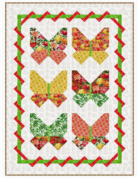 Transitions Quilt Kit with Morning Blossom from Northcott