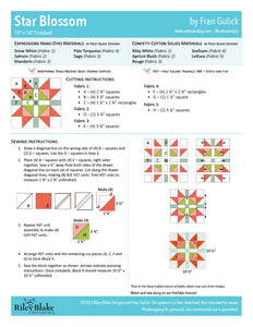 RBD 2023 Block  9 - Star Blossom   Free Pattern Download