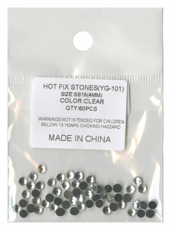 Hotfix Iron On Rhinestones Glass Crystals Crystal Clear Size 4mm ss16 # YG-101-4
