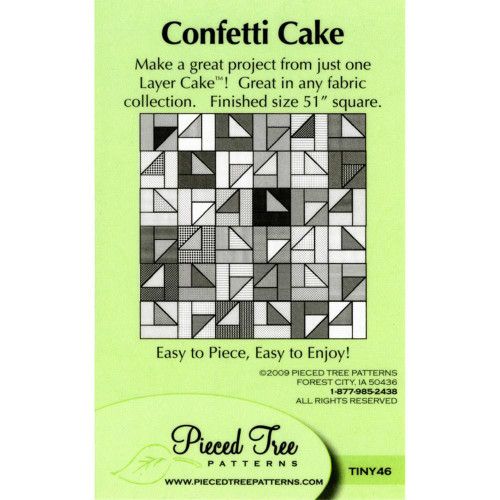 Pieced Tree Confetti Cake Pattern