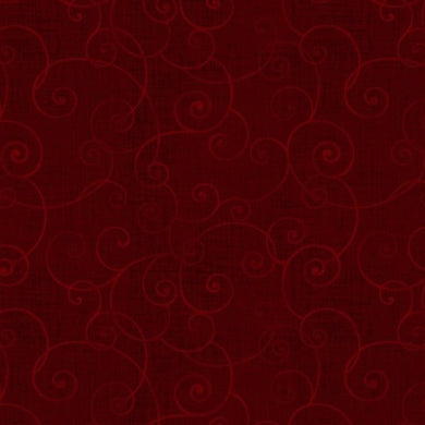 Henry Glass Fabric - Whimsy Basic - Soothing Swirl -  Crimson - 8945-89