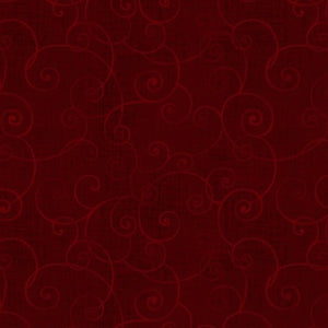 Henry Glass Fabric - Whimsy Basic - Soothing Swirl -  Crimson - 8945-89