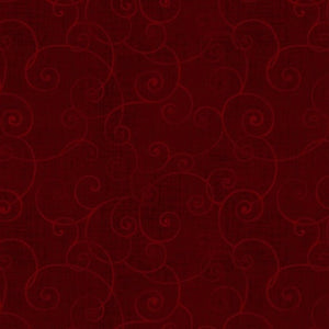 Henry Glass Fabric - Whimsy Basic - Soothing Swirl -  Crimson - 8945-89