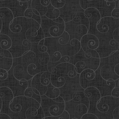 Henry Glass Fabric - Whimsy Basic - Soothing Swirl - Charcoal - 8945-95