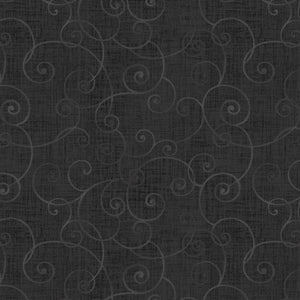 Henry Glass Fabric - Whimsy Basic - Soothing Swirl - Charcoal - 8945-95
