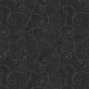 Henry Glass Fabric - Whimsy Basic - Soothing Swirl - Charcoal - 8945-95
