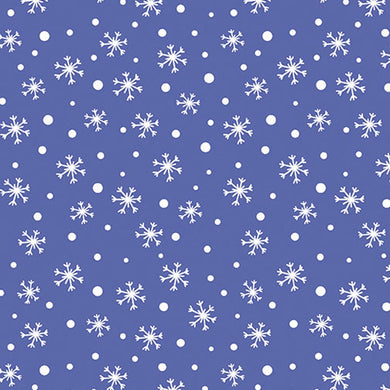 Snow Place Like Home - Snow Daze in Periwinkle - Blue White Dots Cotton Quilt Fabric  9868-56- 