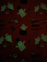 Load image into Gallery viewer, Glow Ghosts Glow in the Dark Fabric - Tossed Ghosts, Pumpkins and Candy -  9607G-33