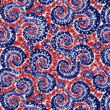 Load image into Gallery viewer, Patriotic Fabric Tie Dye Swirls Stars Cotton Timeless Treasures C8790
