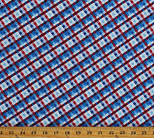 Load image into Gallery viewer, Stars &amp; Stripes Forever Cotton Plaid Fabric 5827-78