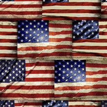 Load image into Gallery viewer, Timeless Treasures Fabric  WE THE PEOPLE ROWS OF HISTORIC AMERICAN FLAGS C8360