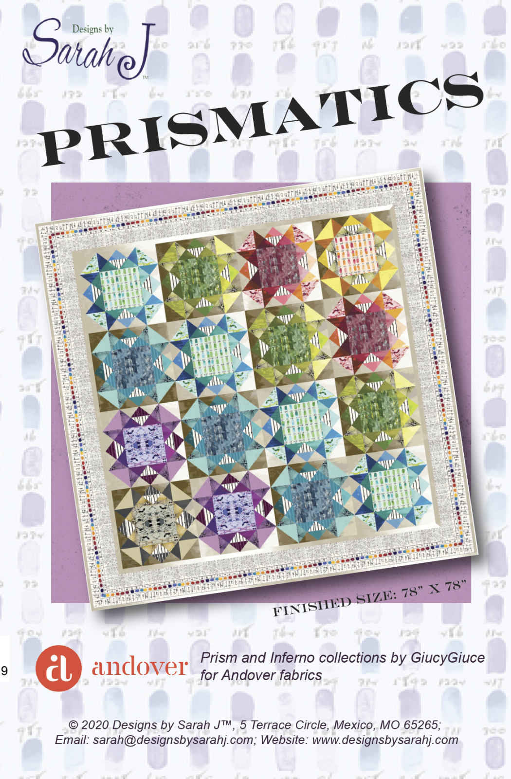 Prismatics Quilt Pattern by Designs by Sarah J.