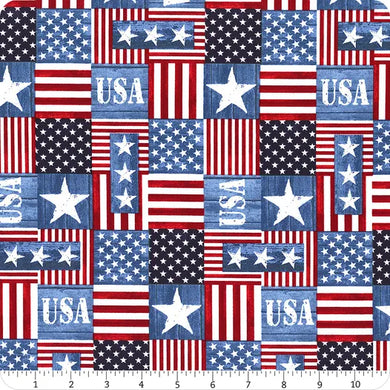 Proud to be an American USA Stars and Stripes Blocks USA-C1338-USA