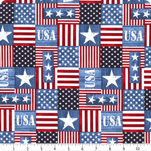 Proud to be an American USA Stars and Stripes Blocks USA-C1338-USA