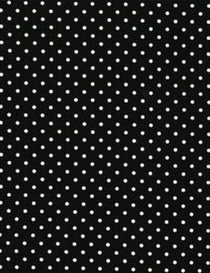 Black w/White Polka Dot Basic Pin by Timeless Treasures  C1820