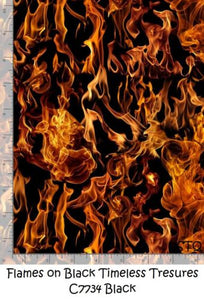 Fire & Rescue Black Flames  CD7734-BLACK